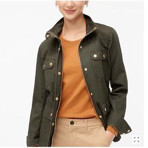 J Crew Resin-coated Twill Field Jacket - Medium
